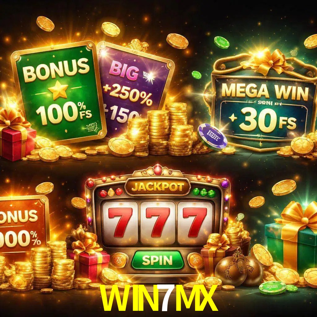 Tipos de bonos WIN7MX incluyendo recompensas de bienvenida y promociones continuas